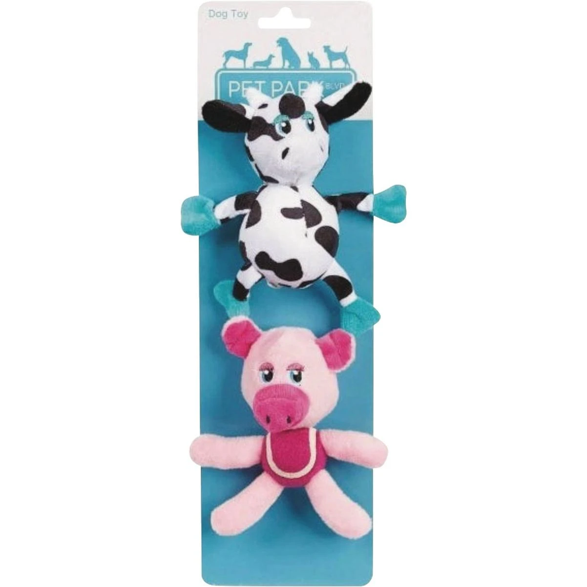 Boss Pet Pet Park Blvd Tossers Cow & Pig Dog Toy