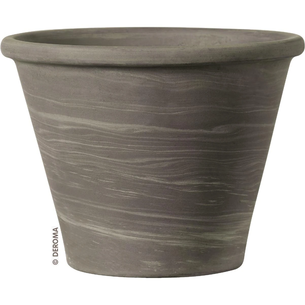Deroma 8.3 In. Grafite Clay Duo Vasum Planter