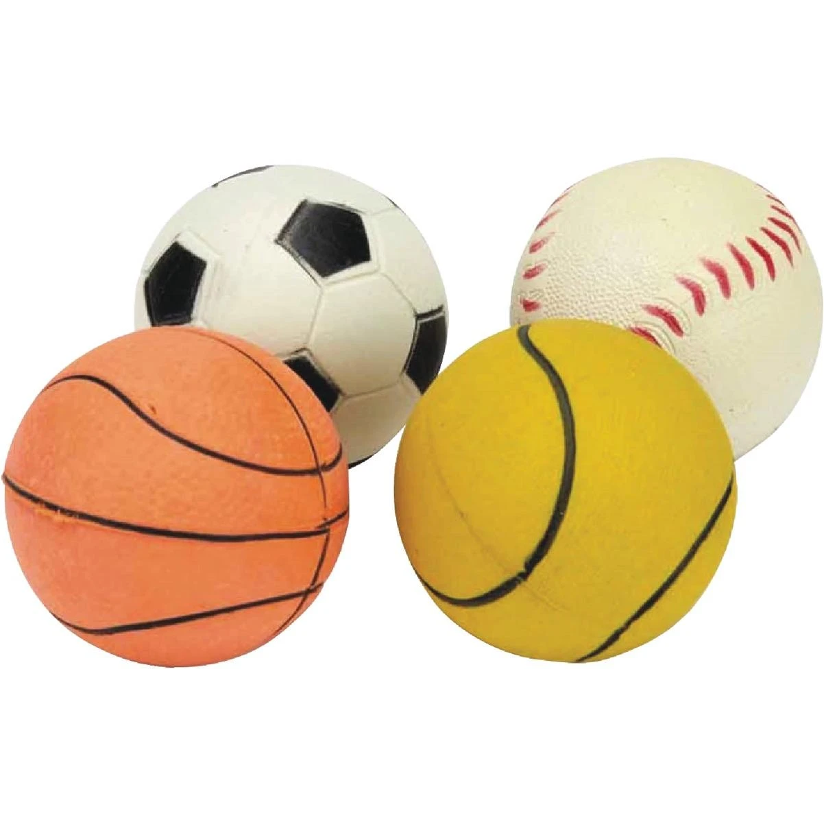 Boss Pet Digger's Rubber Sports Ball (4-Pack)