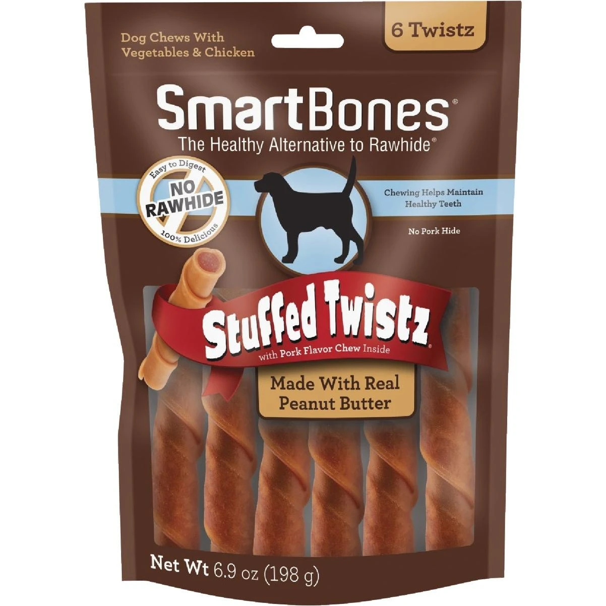 SmartBones Stuffed Twistz Dog Chew (6-Pack)