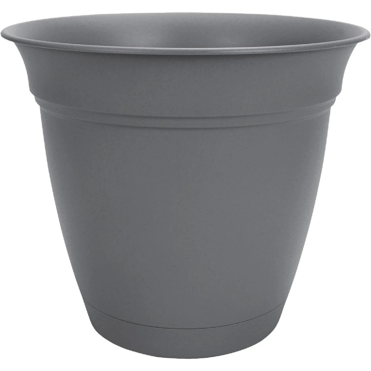 HC Companies Eclipse 16 In. Warm Gray Planter with Saucer