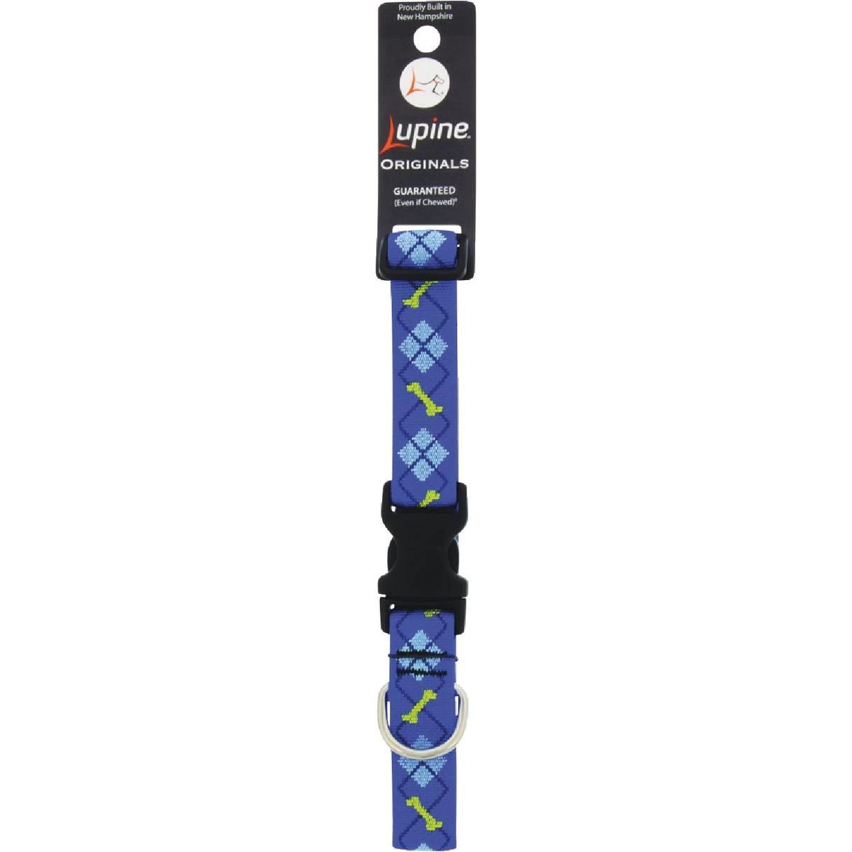 Lupine 1 In. Woven Pattern Dapper Dog 12 In. to 20 In.  Adjustable Collar