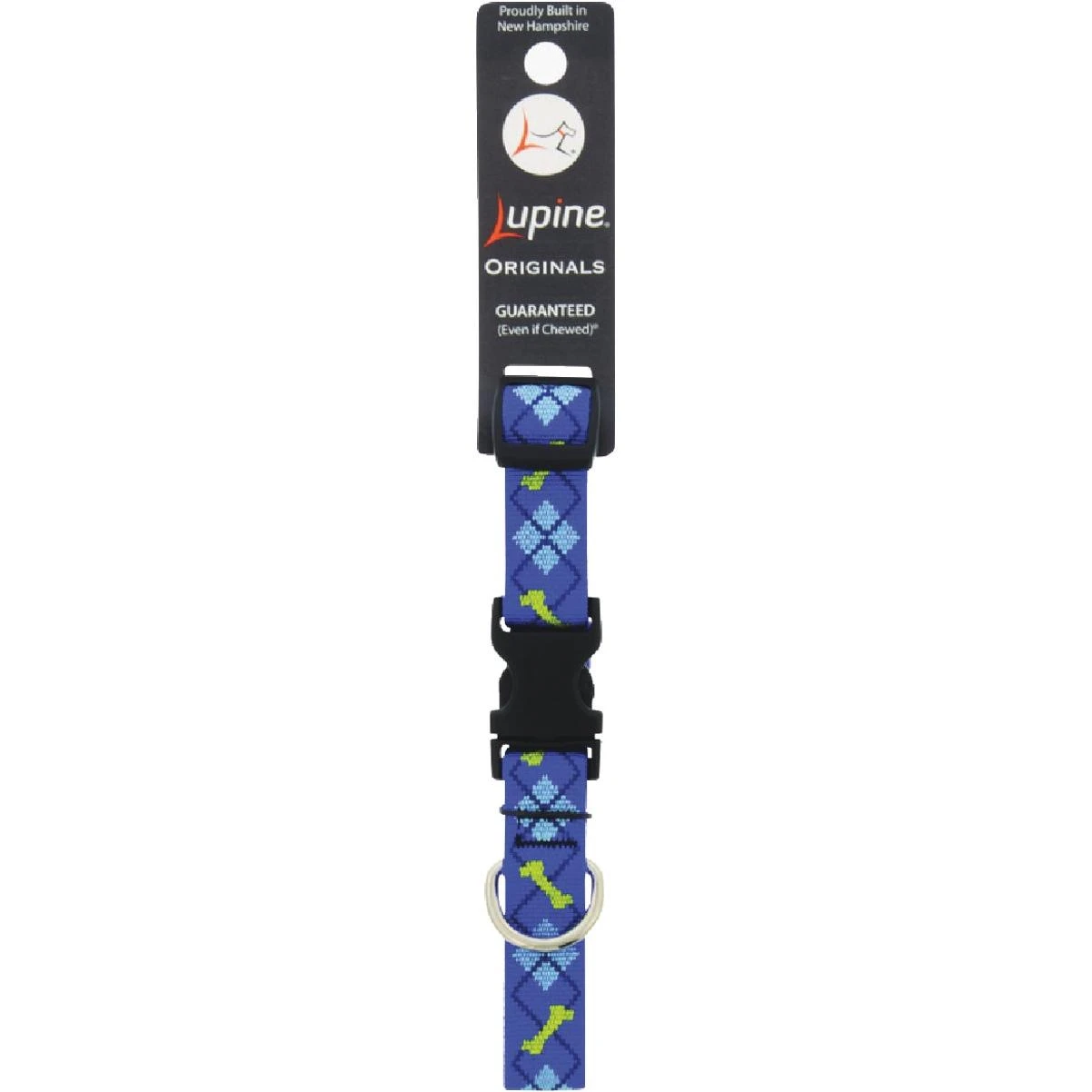 Lupine 3/4 In. Woven Pattern Dapper Dog 9 to 14 In. Adjustable Collar
