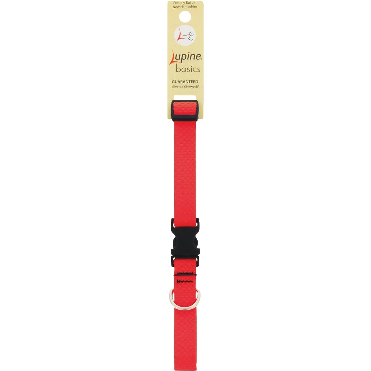 Lupine 3/4 In. Traditional Solid Blaze Orange 13 to 22 In.  Adjustable Collar