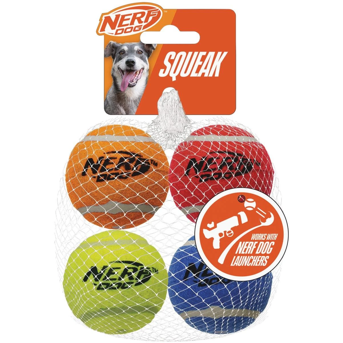 Nerf Dog 2.5 In. Squeak Tennis Ball (4-Pack)
