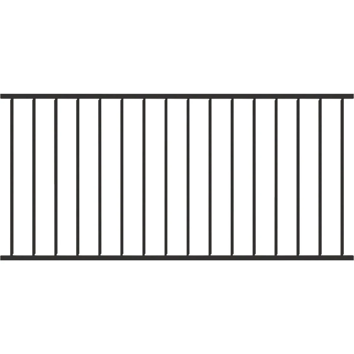 Fortress Building Products Fe26 34 In. H x 6 Ft. L Black Sand Galvanized Steel Adjustable Railing Stair Panel