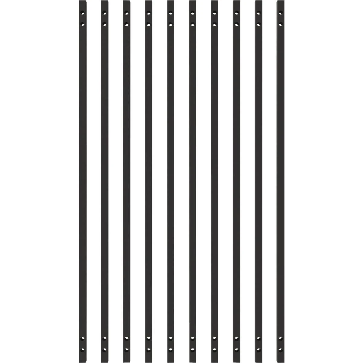 Fortress Building Products 31 In. x 5/8 In. Black Sand Galvanized Steel Square Railing Baluster (10-Pack)