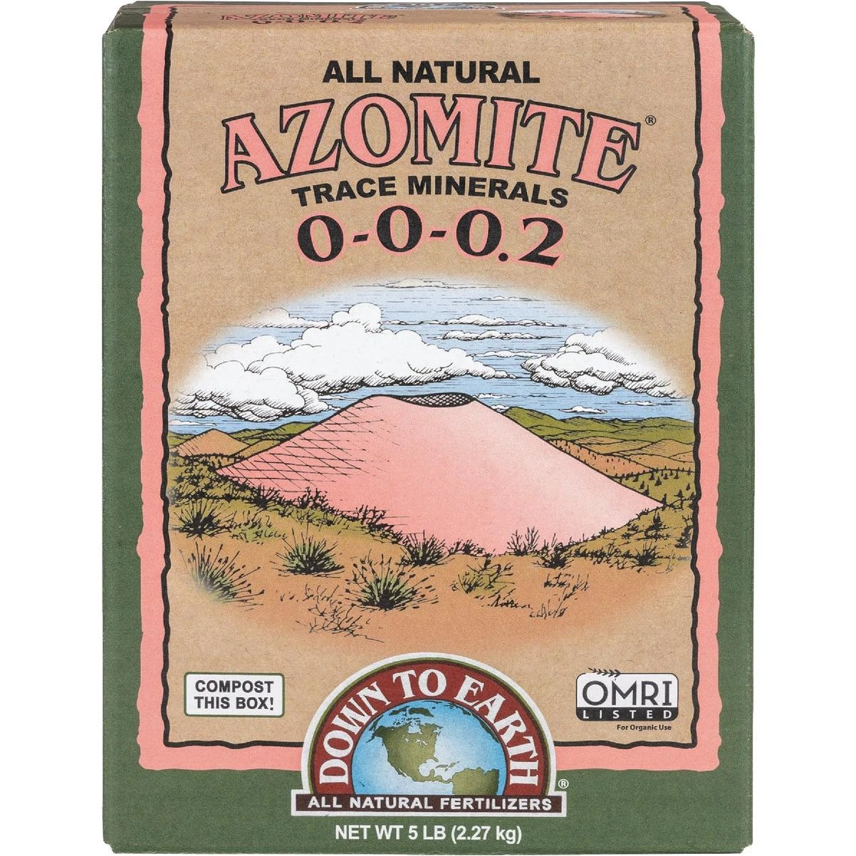 Down To Earth 1 Lb. 0-0-0.2 Azomite Powder