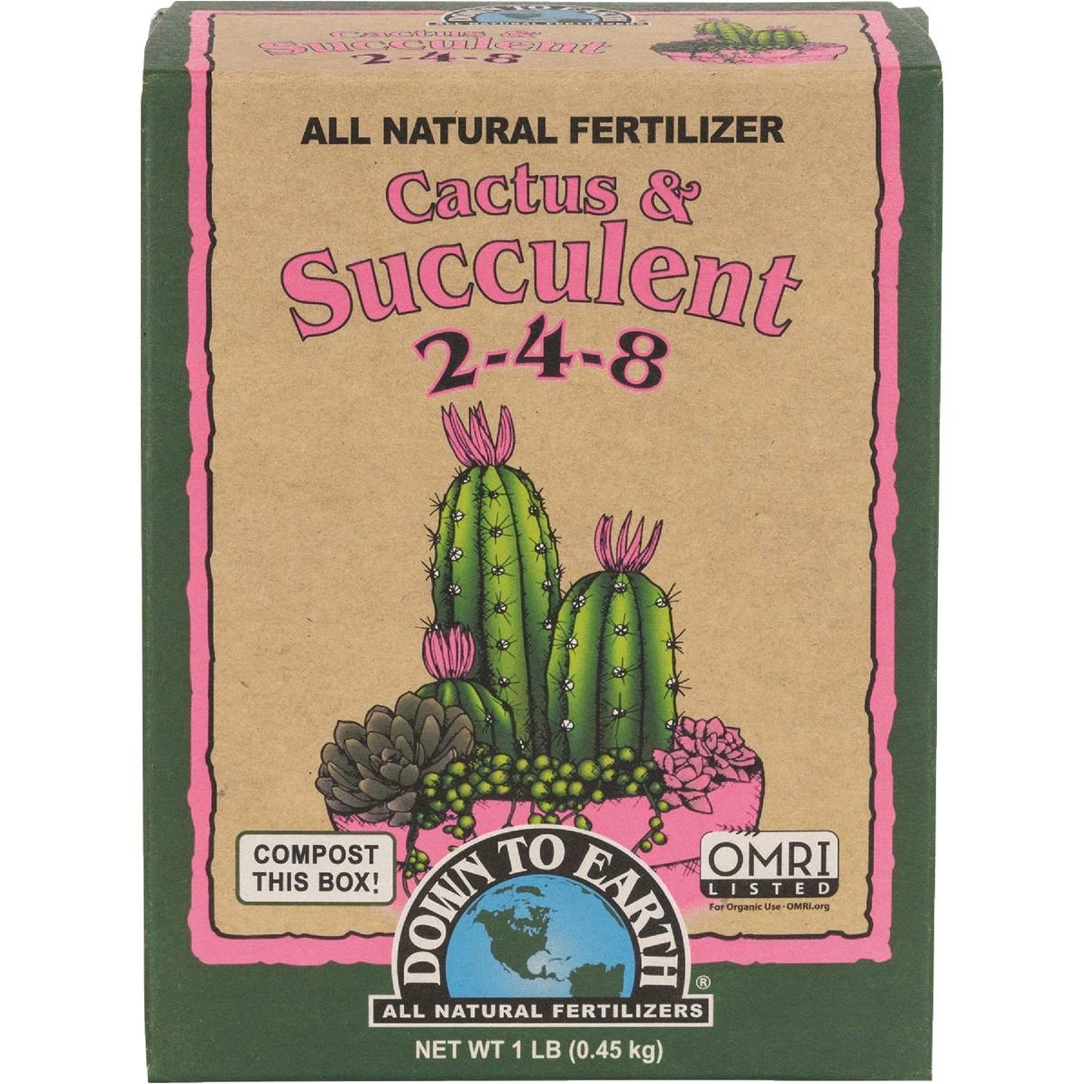 Down To Earth 1 Lb. 2-4-8 Cactus Mix