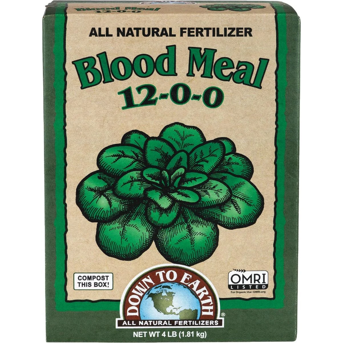 Down To Earth 4 Lb. 12-0-0 Blood Meal