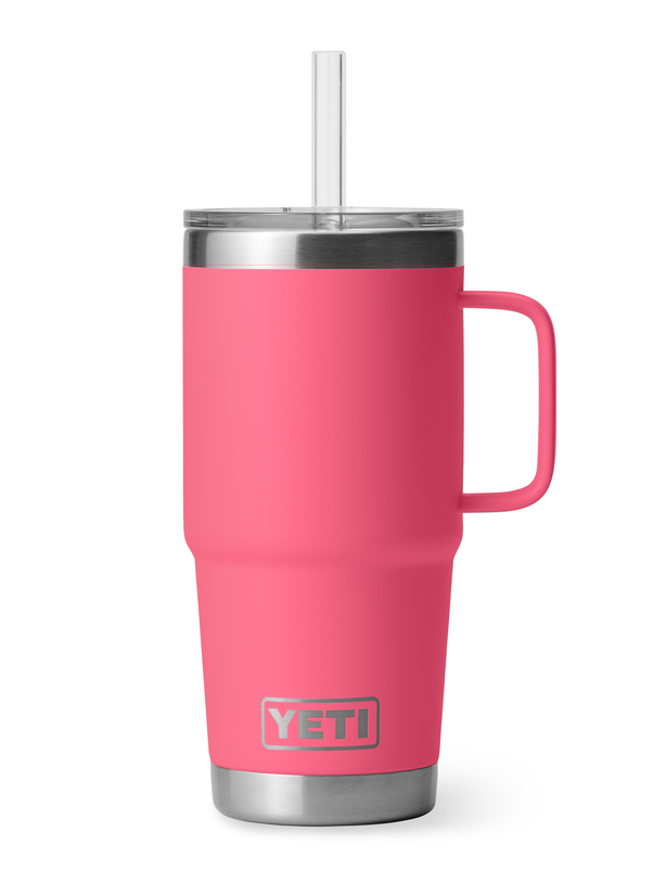 25 Ounce Tropical Pink Straw Mug - Perfect For On-the-go Hydration