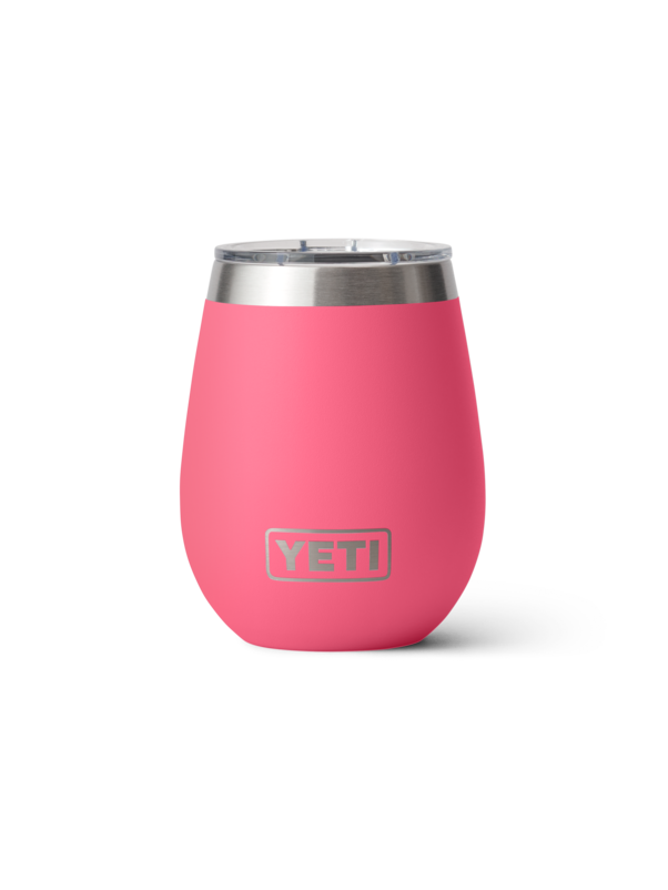 10 Ounce Yeti Rambler Wine Tumbler In Tropical Pink With Lid
