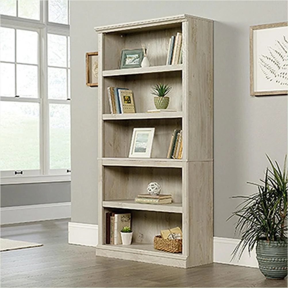 Chalked Chestnut 5-Shelf Bookcase