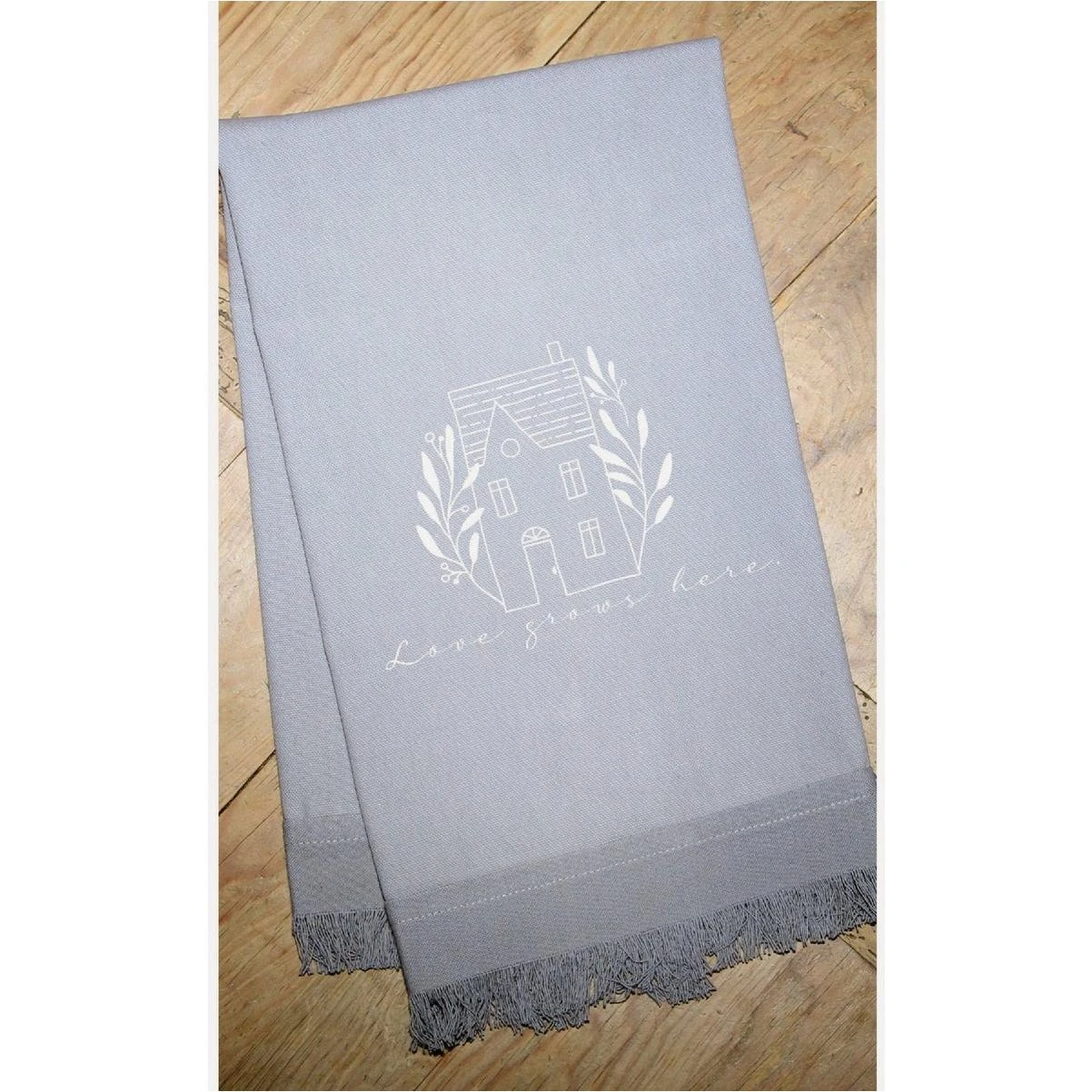 Second Nature Love Grows Here Kitchen Towel