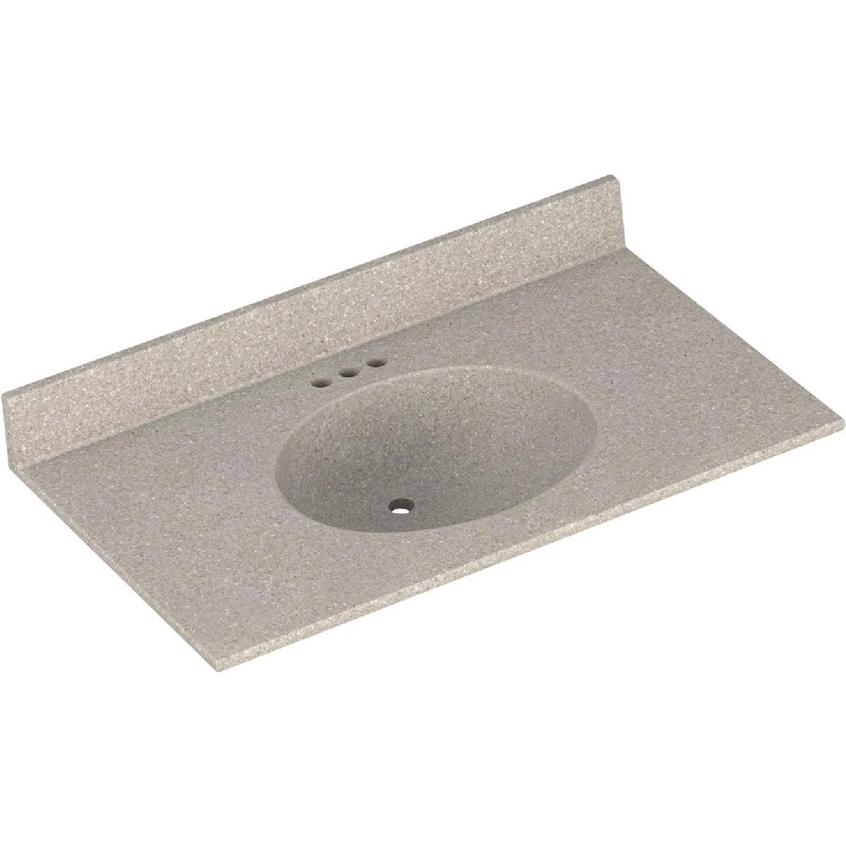 Bertch Oasis 37 In. x 22 In. Cast Polymer Starlight Vanity Top with Oval Bowl