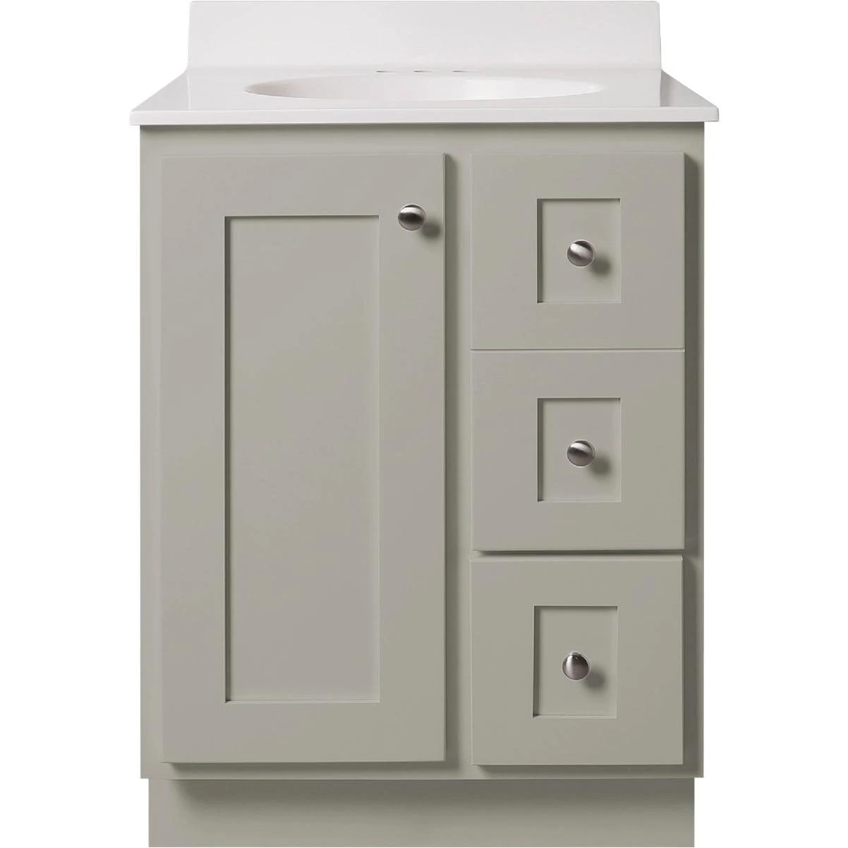 Bertch Storage Solutions 24 In. W x 34-1/2 In. H x 21 In. D Harbor Vanity Base without Top, 2 Door/1 Drawer
