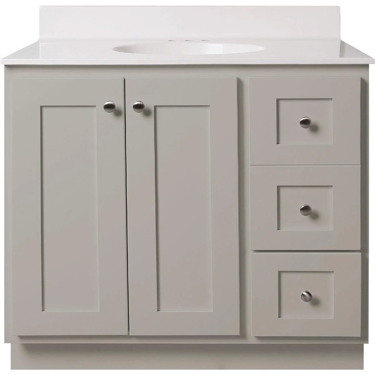 Bertch Storage Solutions 36 In. W x 34-1/2 In. H x 21 In. D Harbor Vanity Base without Top, 3 Door/1 Drawer