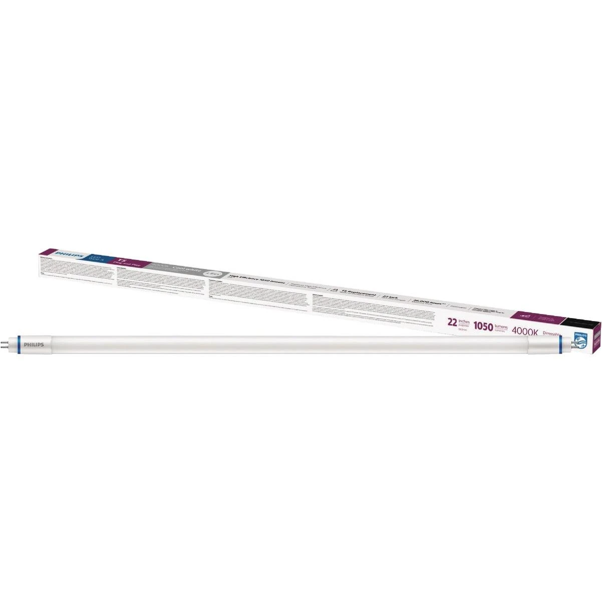 Philips 14W Equivalent 22 In. Cool White T5 Tube G5 Base LED Light Bulb