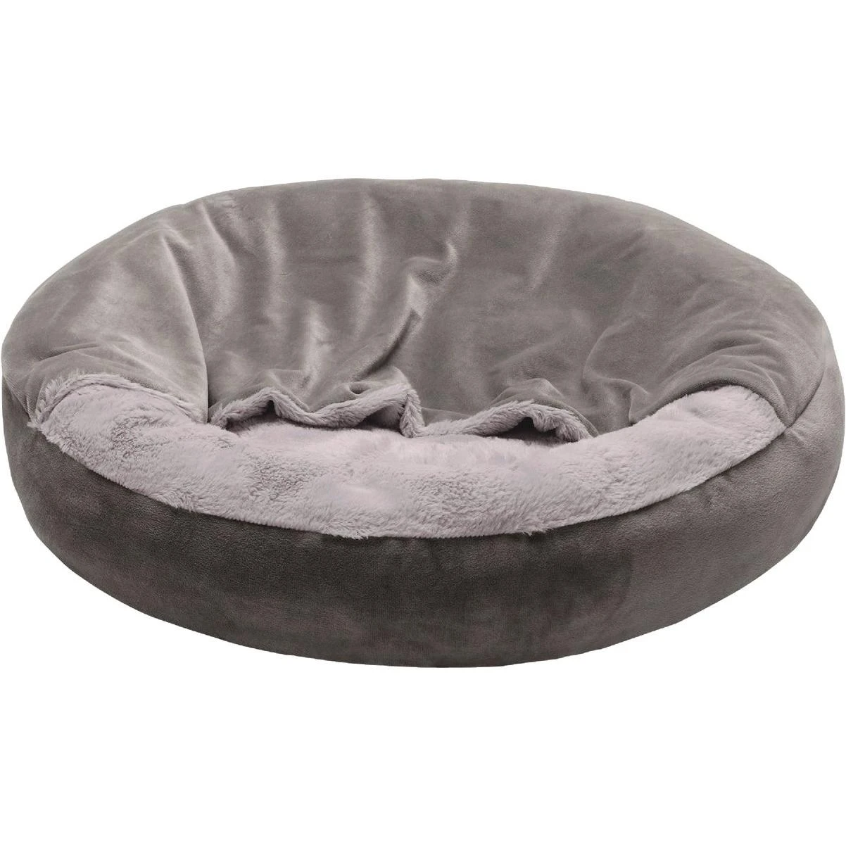 FurHaven Small Velvet & Wave Fur Hooded Donut