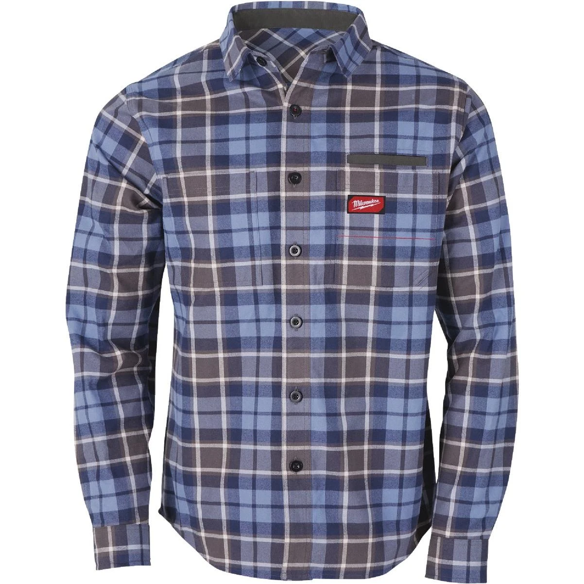 Milwaukee GridIron Men's XL Blue Long Sleeve Flannel Shirt
