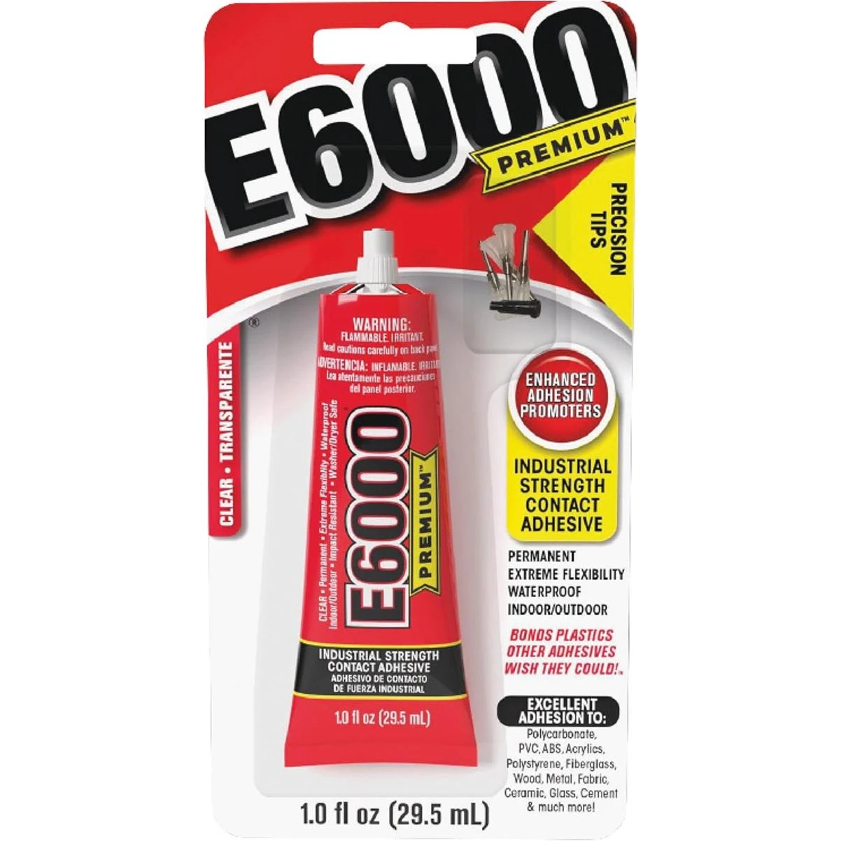 E6000 PREMIUM 1 Oz. Clear Adhesive with Precision Tips