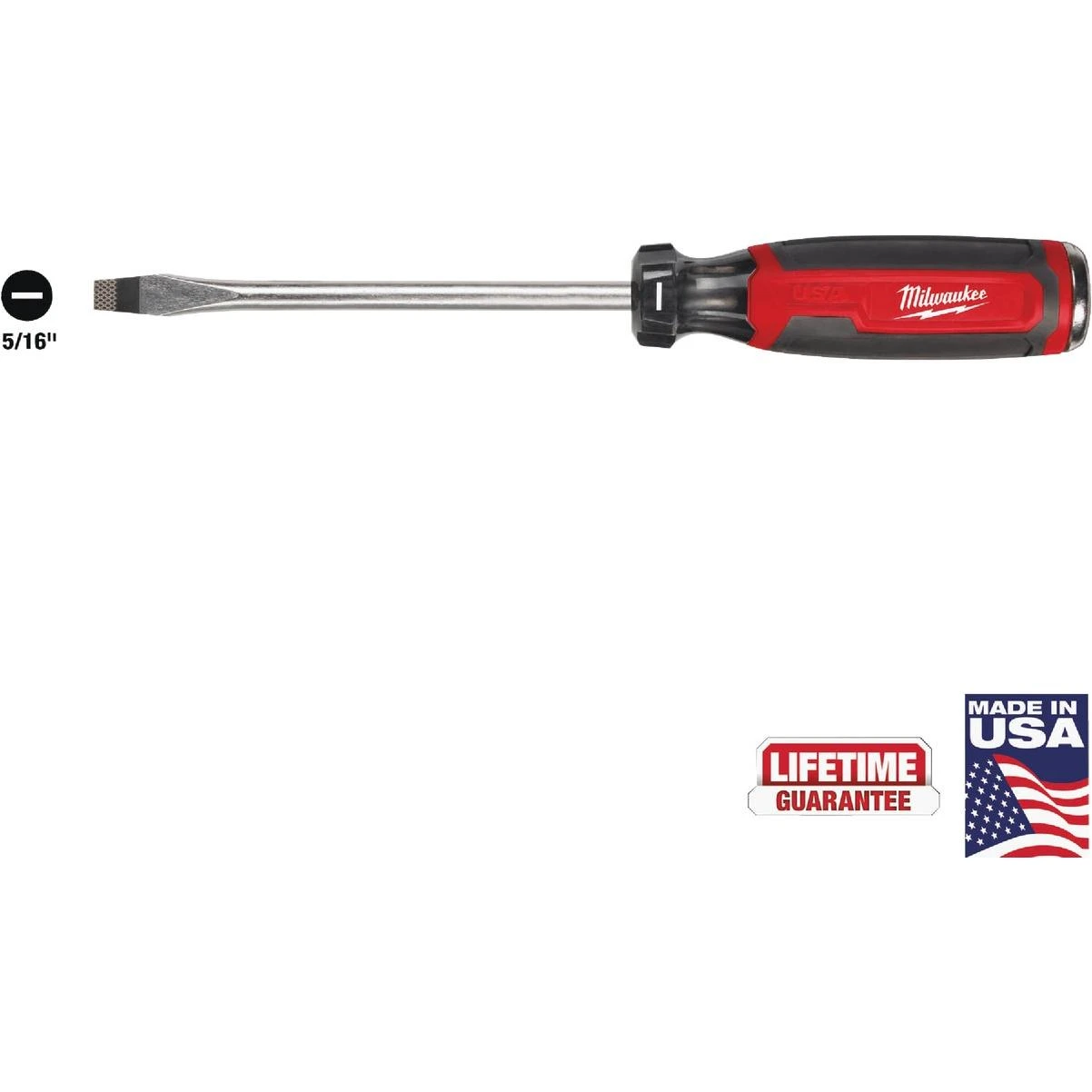 Milwaukee 5/16 In. x 6 In. Slotted Demolition Screwdriver with Cushion Grip