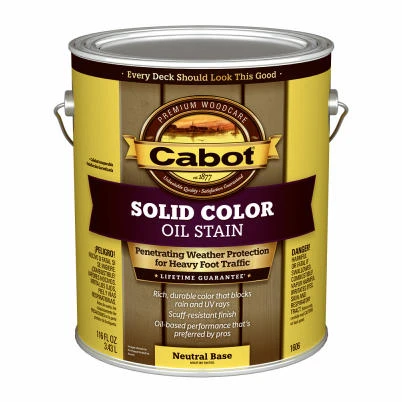 Solid Color Decking Oil Stain, Neutral Base, Gallon