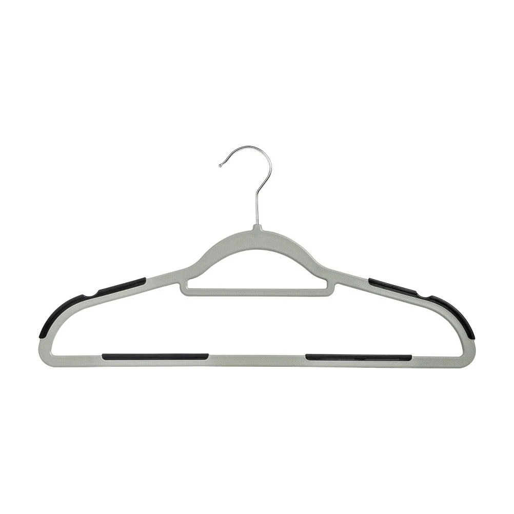 Honey-Can-Do 15pk Rubber Grip Hangers Gray/Black