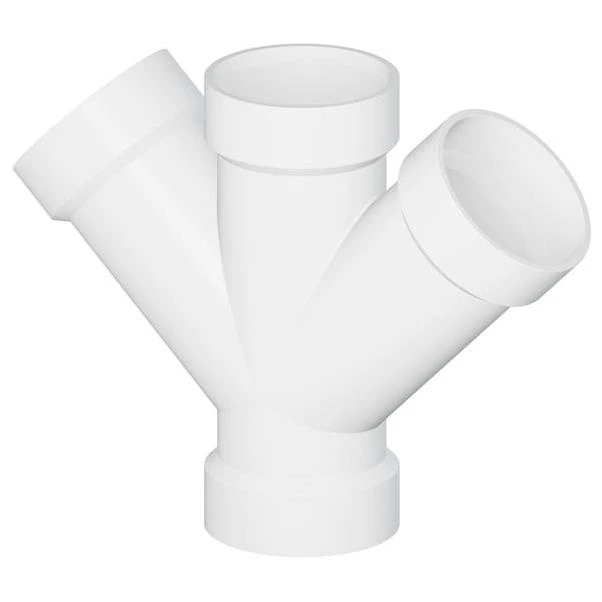 73430 3-inch Hub Dwv Double Wye Pvc Fitting