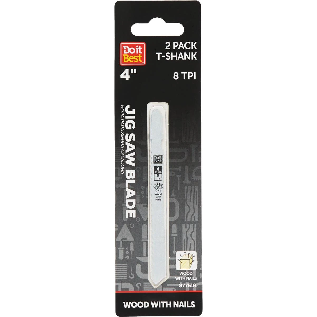 Do it Best T-Shank 4 In. 8 TPI Nail-Embedded Wood Jigsaw Blade (2-Pack)