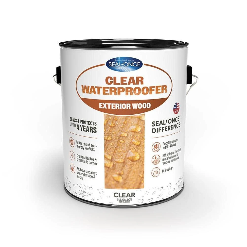 1 gal. Clear Water-Based Waterproofing Exterior Wood Sealer