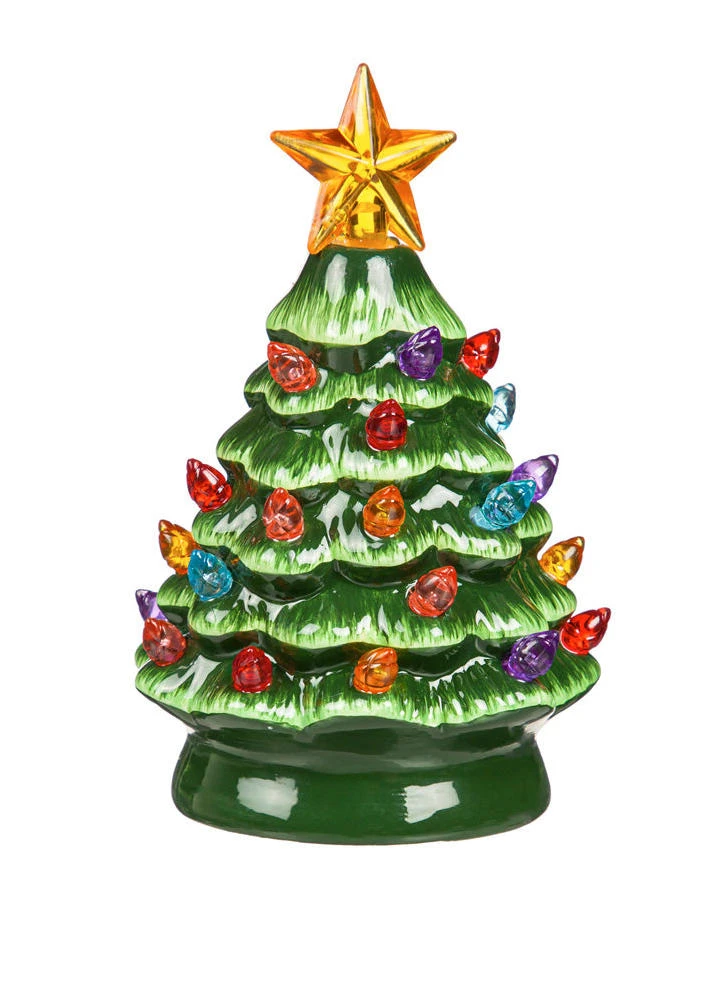 Evergreen Enterprises LED Color Chaning Mini Ceramic Tree