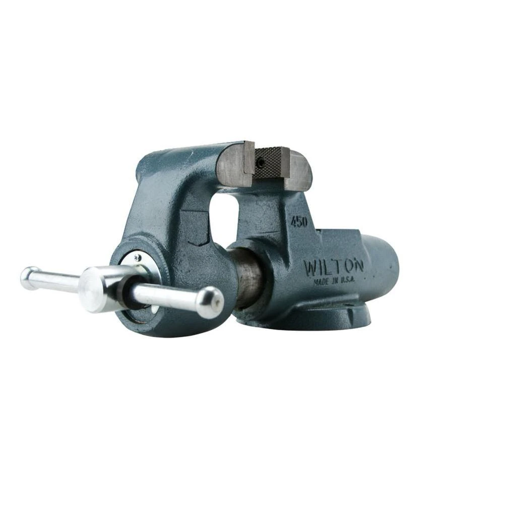 Machinist 4 in. Jaw Round Channel Vise with Stationary Base
