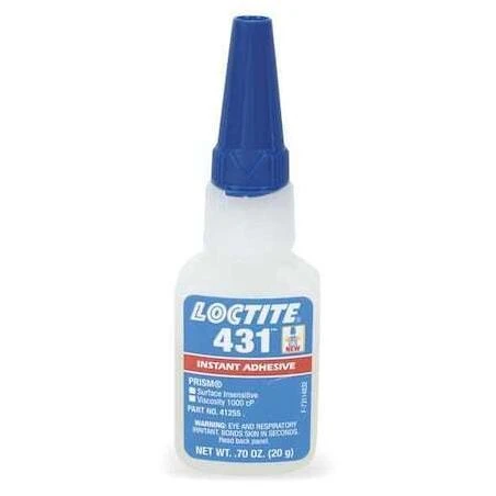Loctite 868371 Instant Adhesive, 431 Series, Clear, 0.7 Oz, Bottle