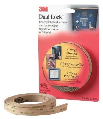 Dual Lock 3M SJ4580 Reclosable Fastener Low Profile Clear, 1 In X 50 Yd, 2 Rolls Per Case Bulk