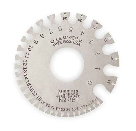 Starrett American Standard Wire Gage,0-36