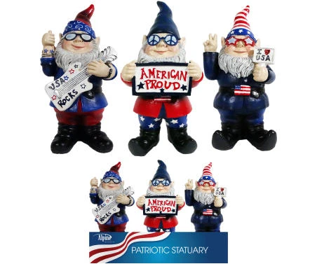 Gnome Patriotic Statuary