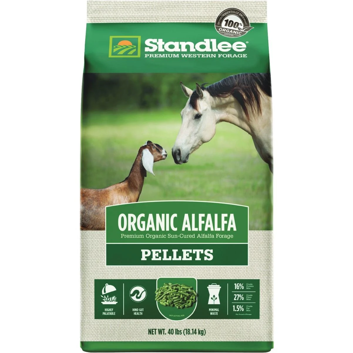 Standlee Premium Western Forage 40 Lb. Organic Alfalfa Pellets