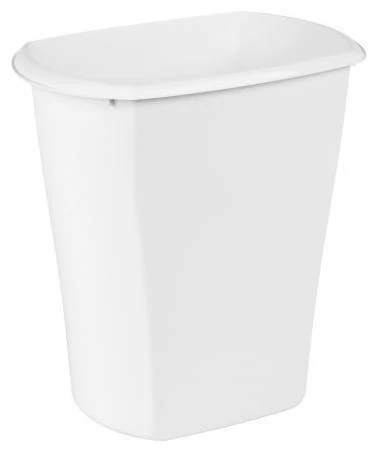 Sterilite 10528006 5.5 Gallon White Rectangular Waste Basket