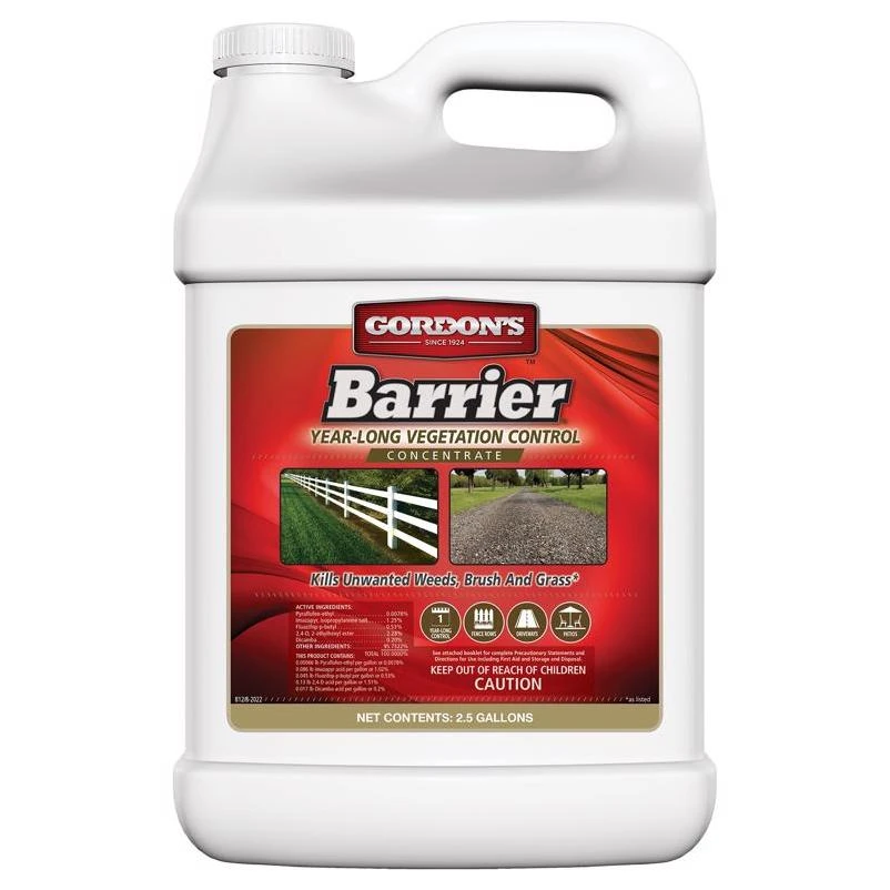 Barrier Year Long Vegetation Control Concentrate, 2.5 Gallon - 5 Active Ingredients