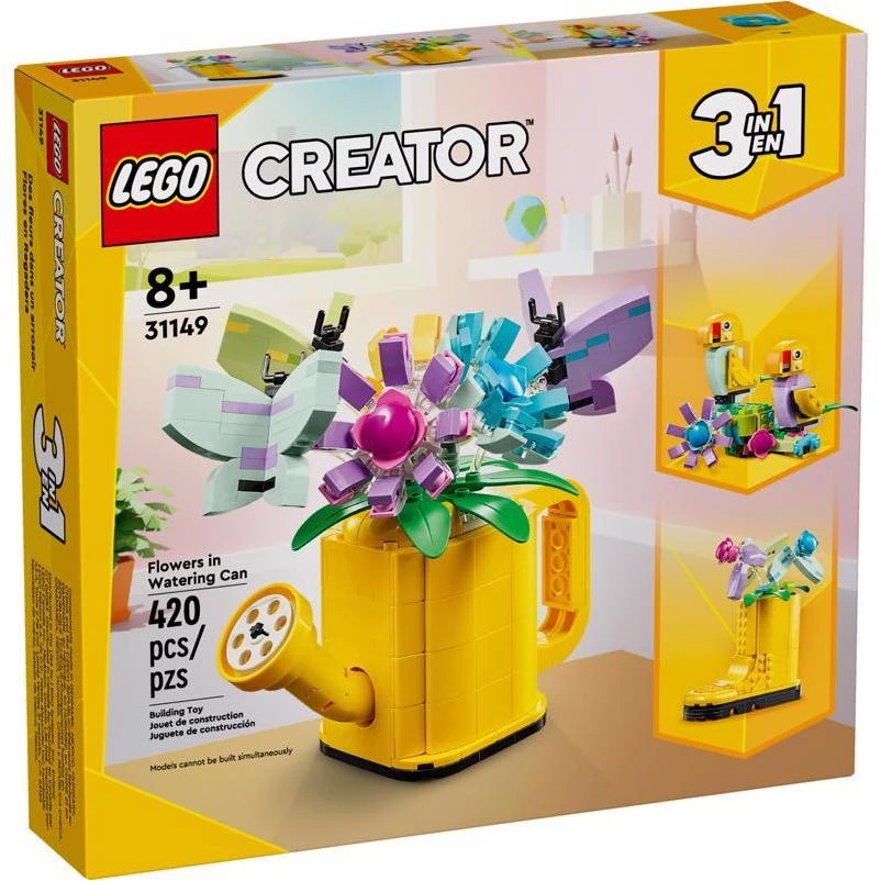 Flowers In Watering Can Toy Set - Model 31149 For Creative Play