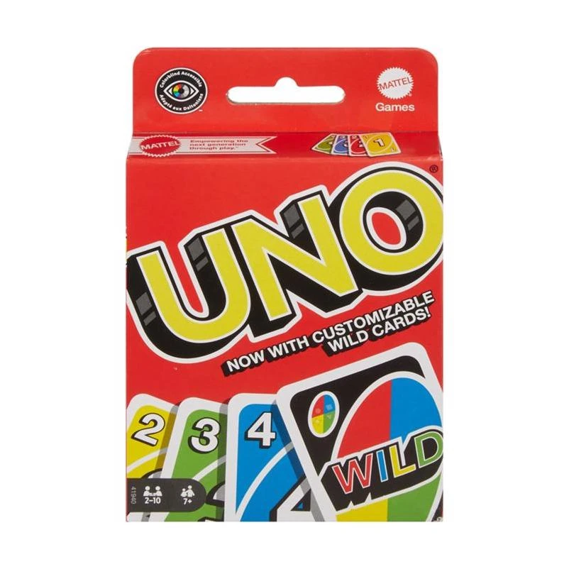 UNO Colorblind Accessible Card Game Multicolored 108 pc