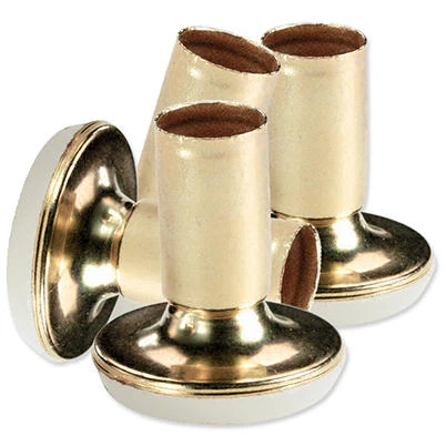 235902 0.5 in. TruGuard Swivel Plastic Base Glide&#44; Gold Brass Finish - Pack of 4
