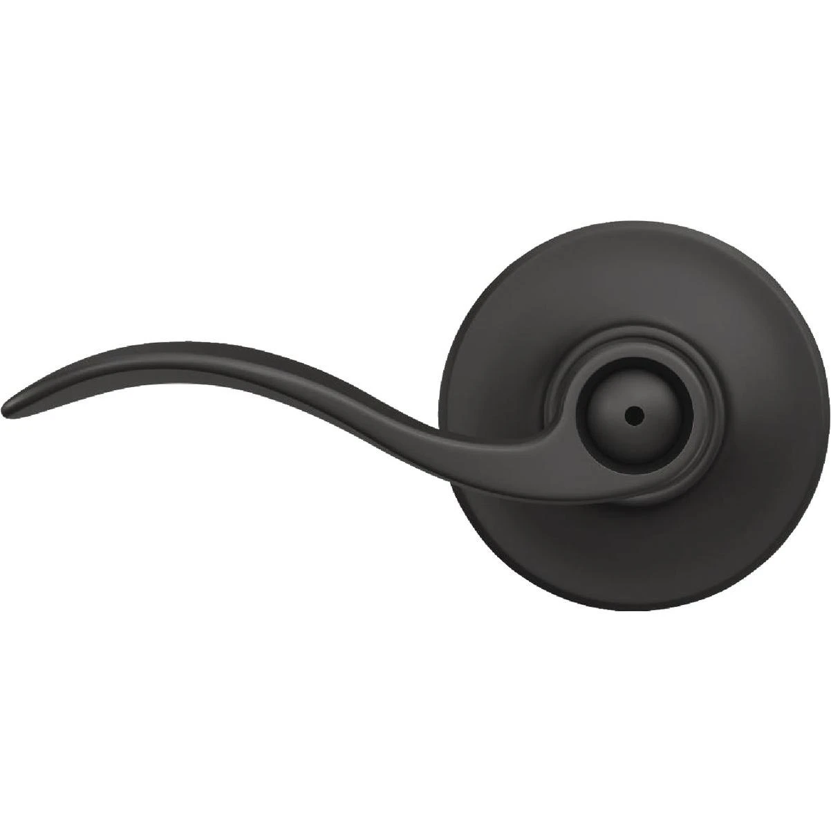 Schlage Accent Matte Black Lever Bed & Bath Lock