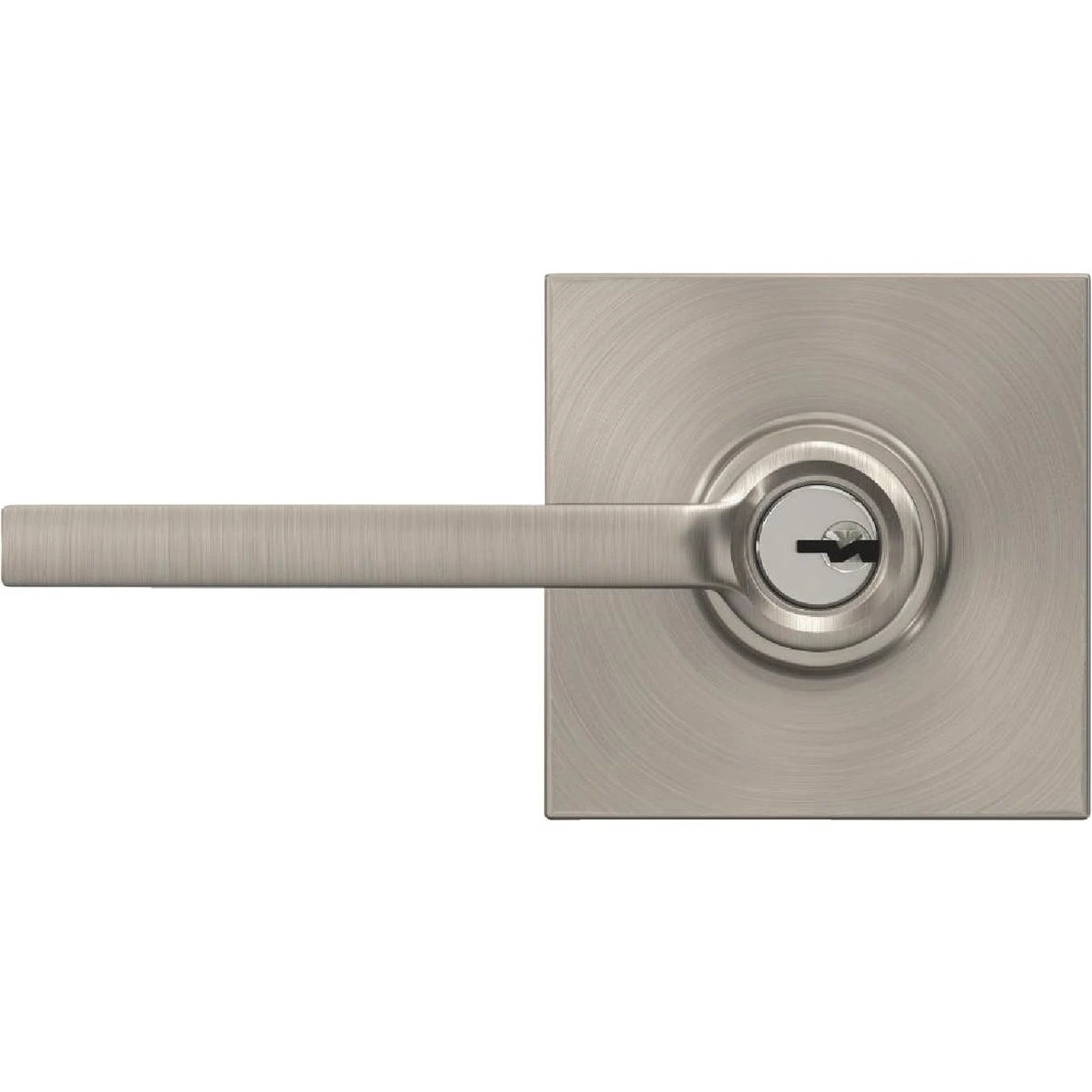 Schlage Latitude Lever Satin Nickel Keyed Entry Lock with Collins Trim