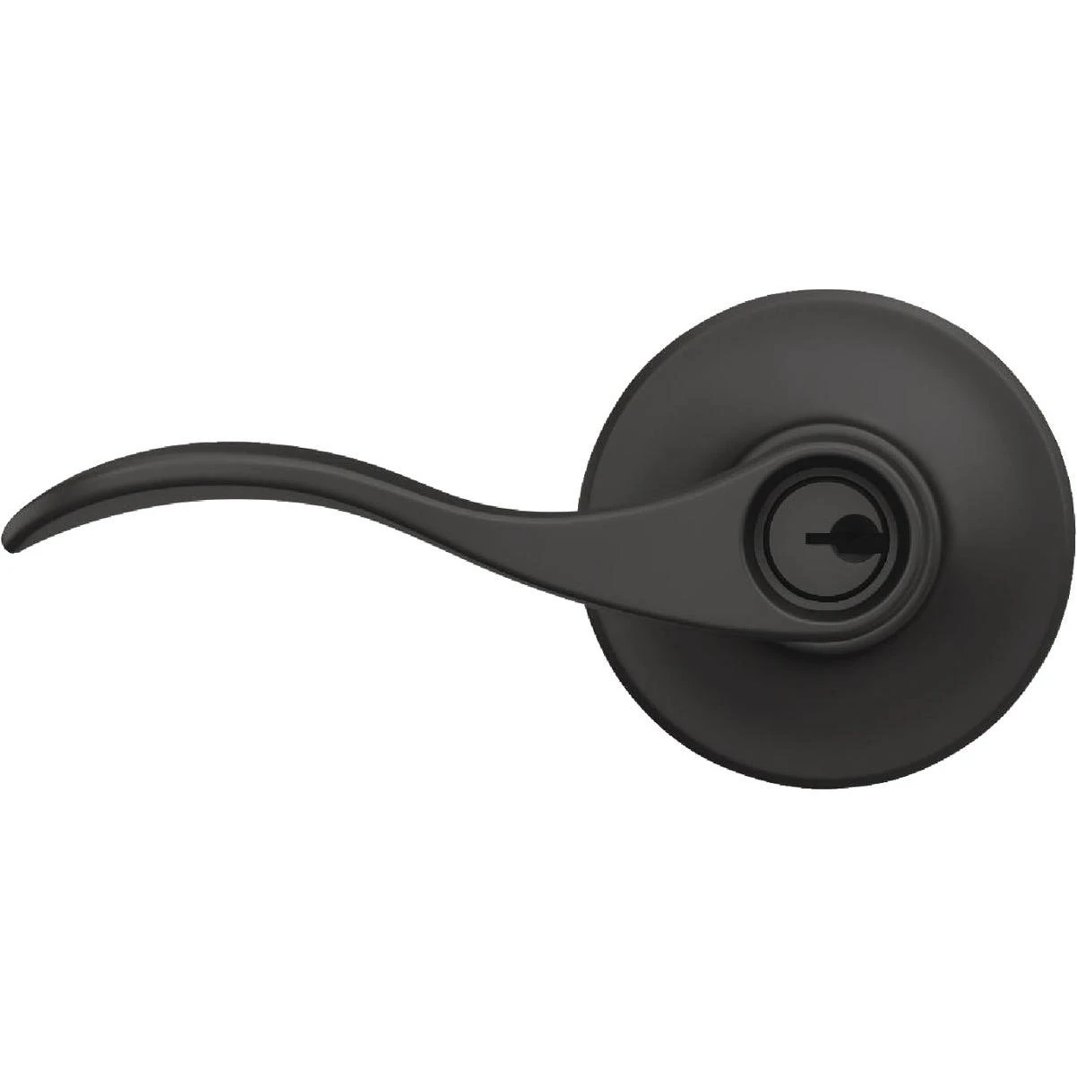 Schlage Accent Matte Black Lever Keyed Entry Lock