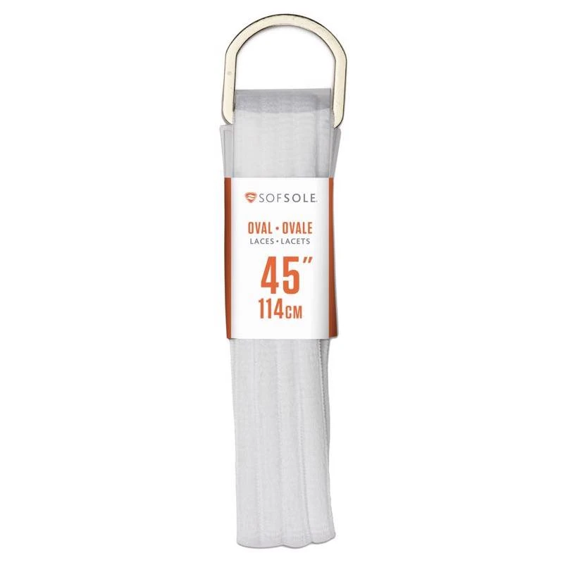 45 Inch Athletic Oval Shoe Laces - White Color