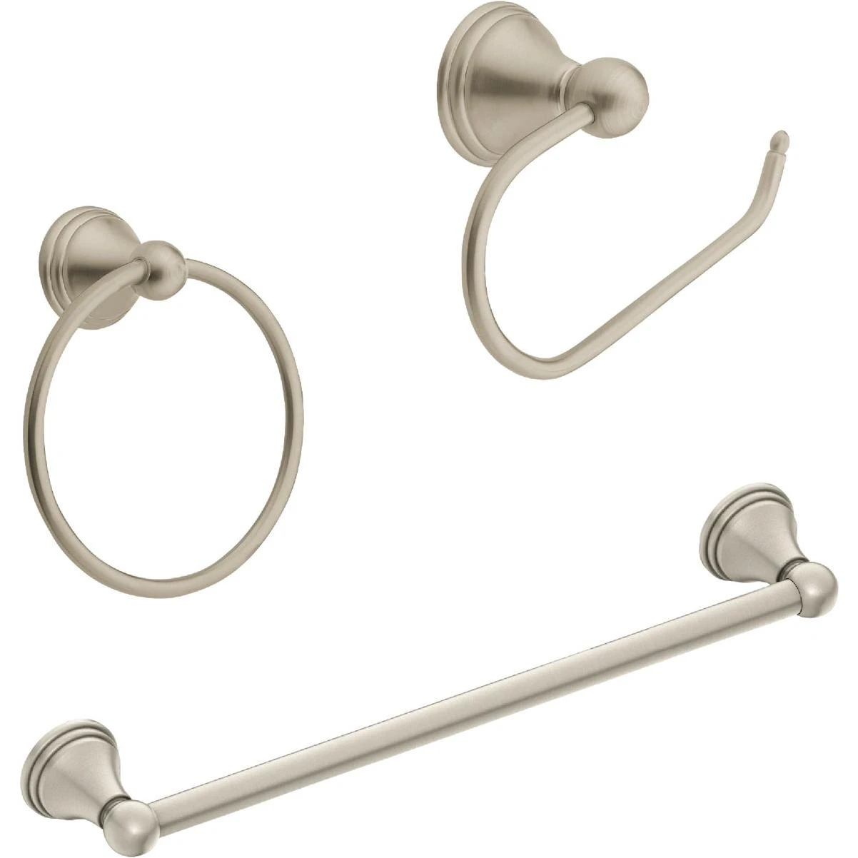 Moen Preston Collection 3-Piece Bath Hardware Set, Brushed Nickel