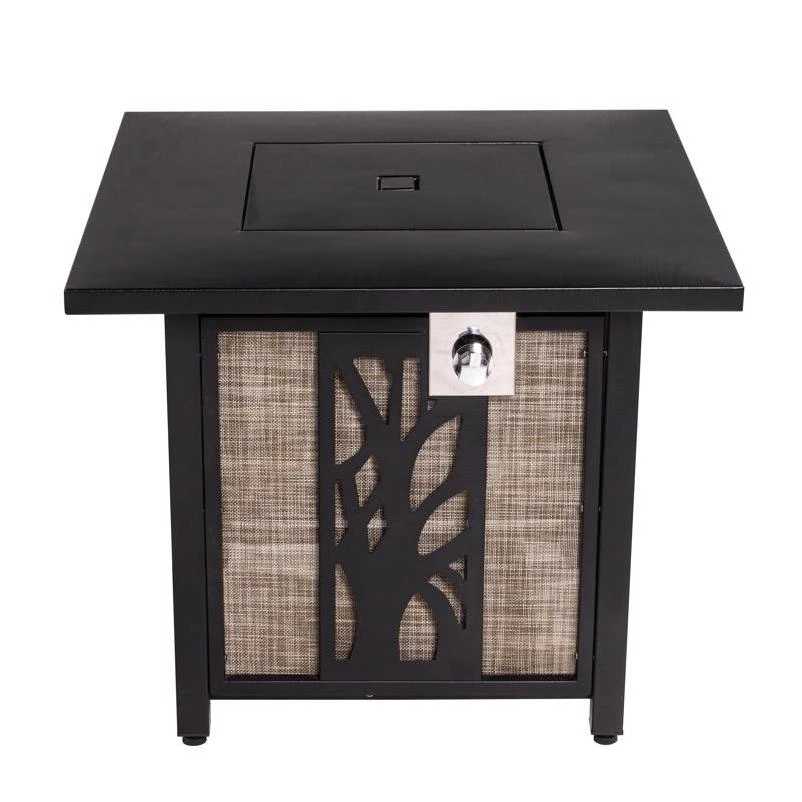 Living Accents 30 in. W Steel Square Propane Fire Pit