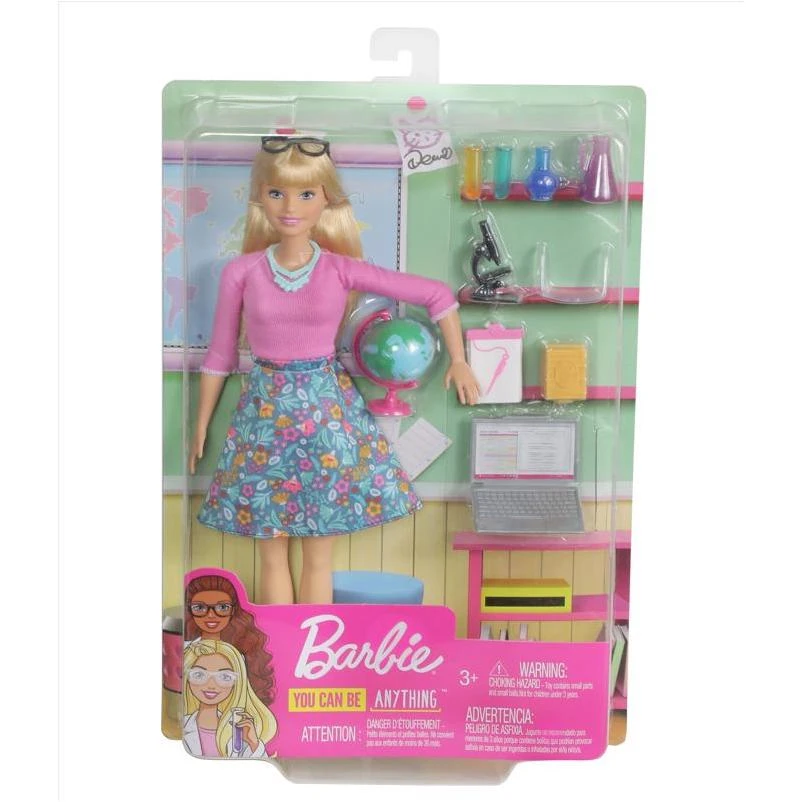 Barbie Teacher Doll Playset - Blonde Hair, Career Outfit, Model Gjc23